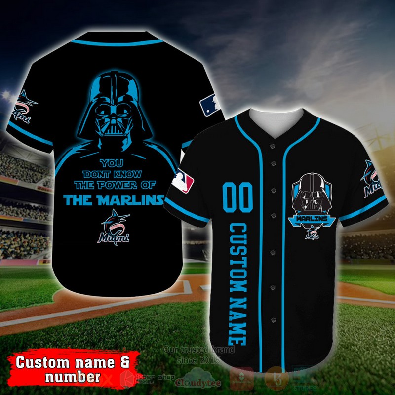 BEST Miami Marlins, Darth Vader Custom AOP Baseball Jersey 1 BEST Miami Marlins, Darth Vader Custom AOP Baseball Jersey word2