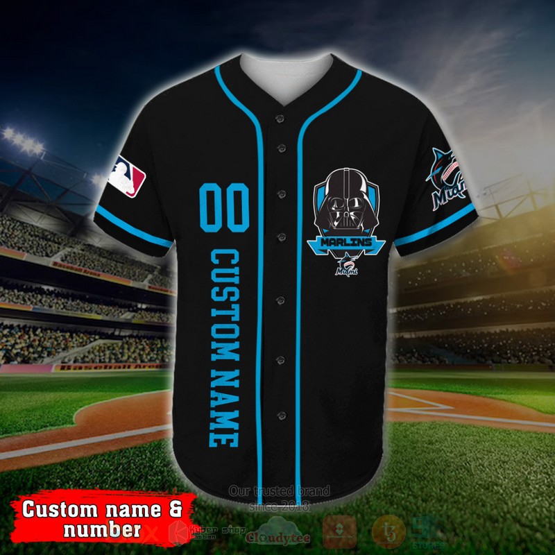BEST Miami Marlins, Darth Vader Custom AOP Baseball Jersey 2 BEST Miami Marlins, Darth Vader Custom AOP Baseball Jersey word2