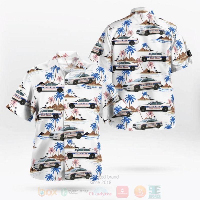 BEST Miami Springs Florida Police Department 3D Aloha Shirt word1