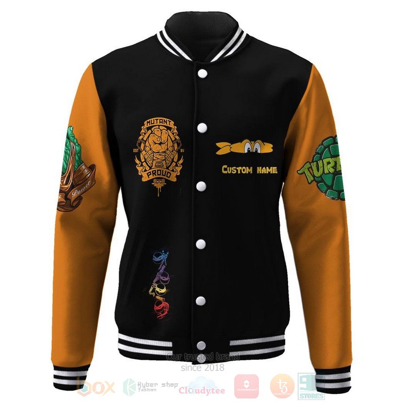 BEST Michelangelo TMNT Mike Mikey Orange Cosplay Custom Name Unisex Baseball Jacket 9 BEST Michelangelo TMNT Mike Mikey Orange Cosplay Custom Name Unisex Baseball Jacket word1