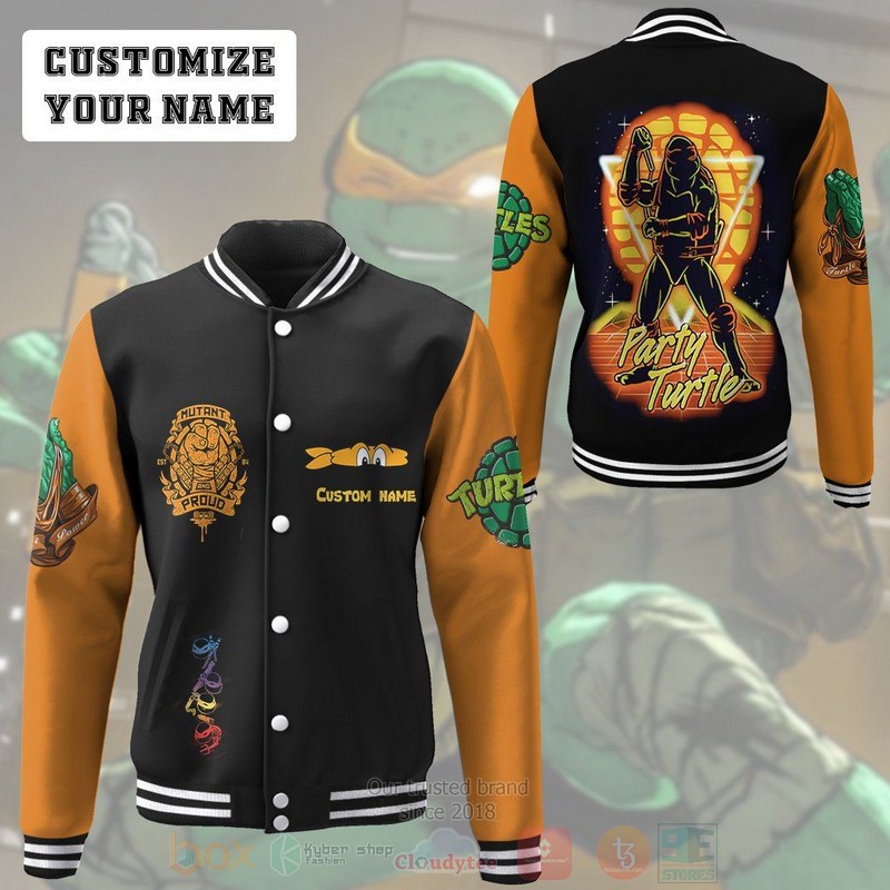 BEST Michelangelo TMNT Mike Mikey Orange Cosplay Custom Name Unisex Baseball Jacket 3 BEST Michelangelo TMNT Mike Mikey Orange Cosplay Custom Name Unisex Baseball Jacket word2
