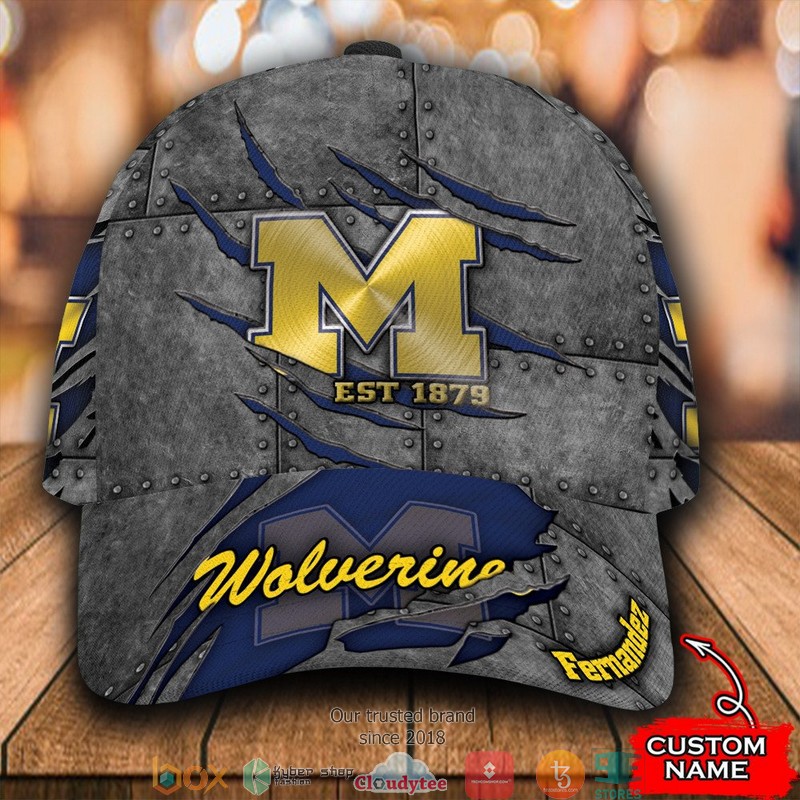 Michigan Wolverines Luxury NCAA1 Custom Name Cap word2
