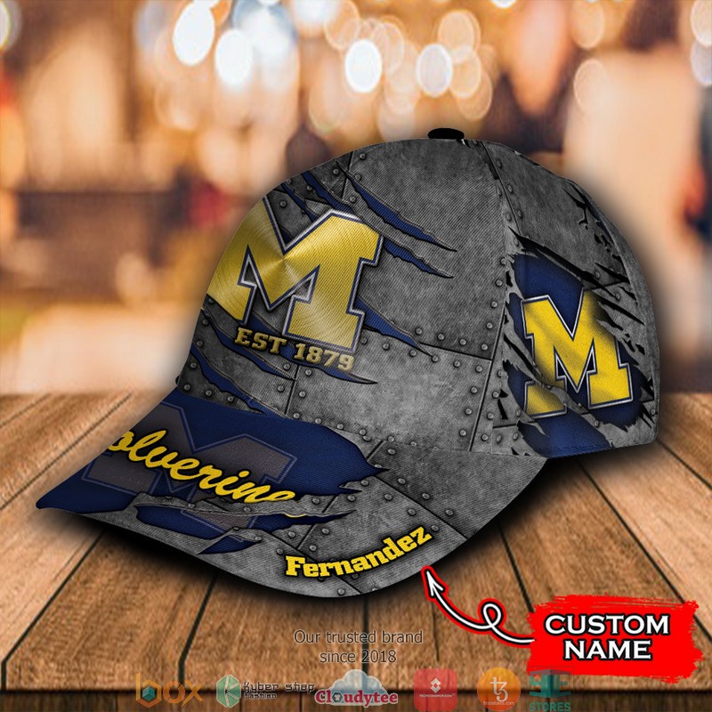 Michigan Wolverines Luxury NCAA1 Custom Name Cap 3 Michigan Wolverines Luxury NCAA1 Custom Name Cap word1