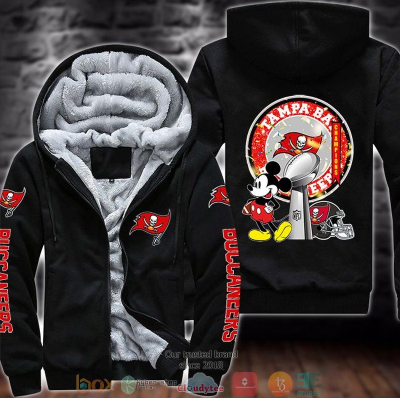 NEW Mickey Mouse Tampa Bay Buccaneers 3D Fleece Hoodie word1