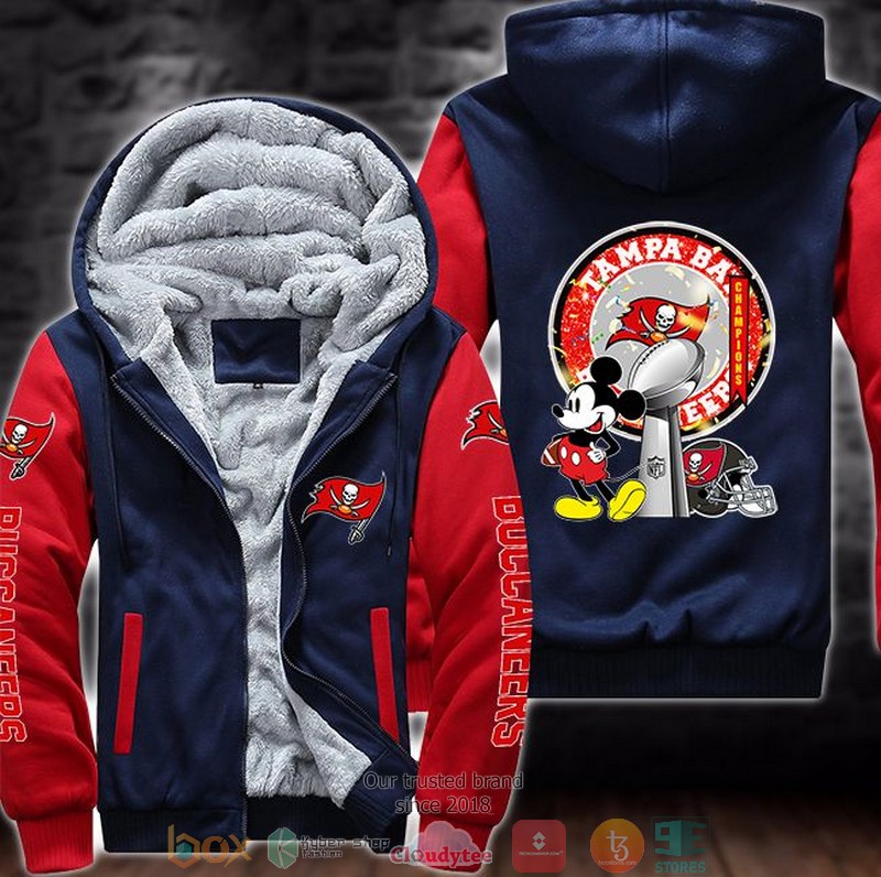 NEW Mickey Mouse Tampa Bay Buccaneers 3D Fleece Hoodie 4 NEW Mickey Mouse Tampa Bay Buccaneers 3D Fleece Hoodie word1