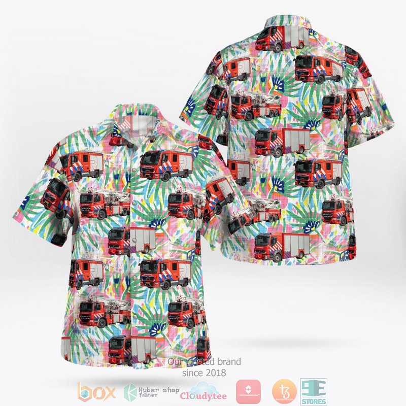 Middelburg Netherlands Brandweer Zeeland Hawaii 3D Shirt word1