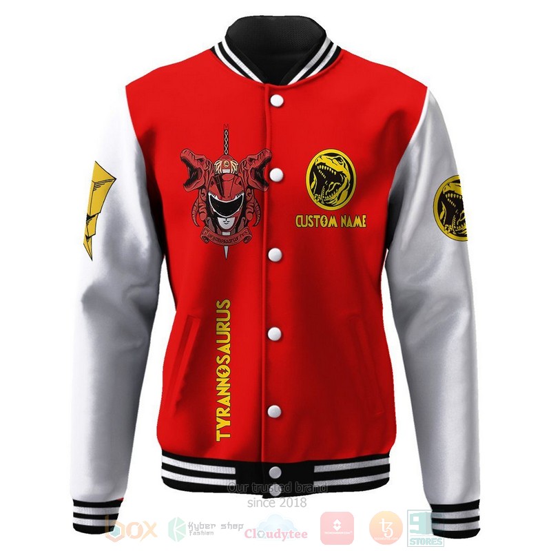 BEST Mighty Morphin Power Ranger Red Custom Name Unisex Baseball Jacket 1 BEST Mighty Morphin Power Ranger Red Custom Name Unisex Baseball Jacket word1