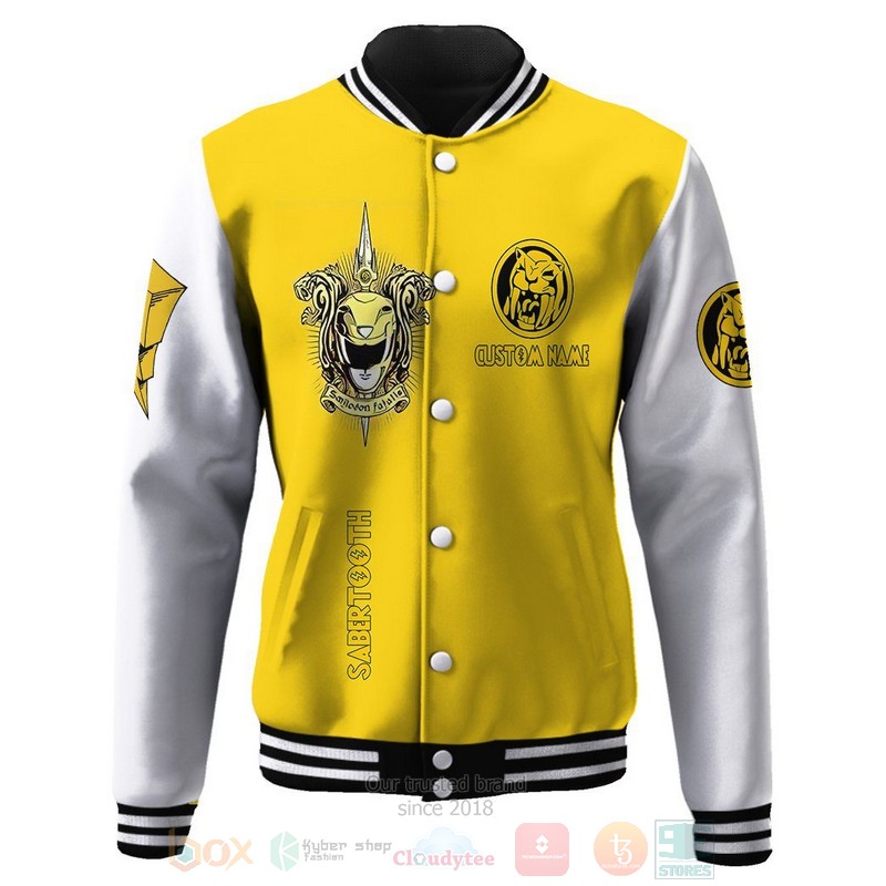 BEST Mighty Morphin Power Ranger Yellow Custom Name Unisex Baseball Jacket 1 BEST Mighty Morphin Power Ranger Yellow Custom Name Unisex Baseball Jacket word1
