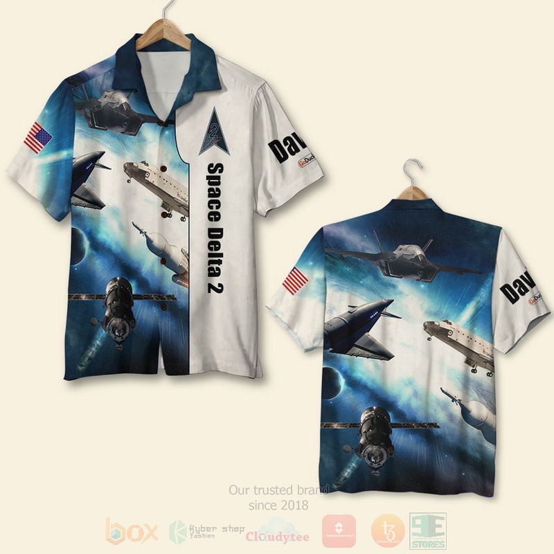 BEST Military Spaceship, Spacecraft, Space Shuttle Custom Name Aloha Hawaiian Shirt