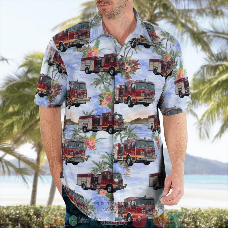 NEW Mill Bay Fire Rescue Cobble Hill Vancouver Island British Columbia Canada Aloha Shirt word2