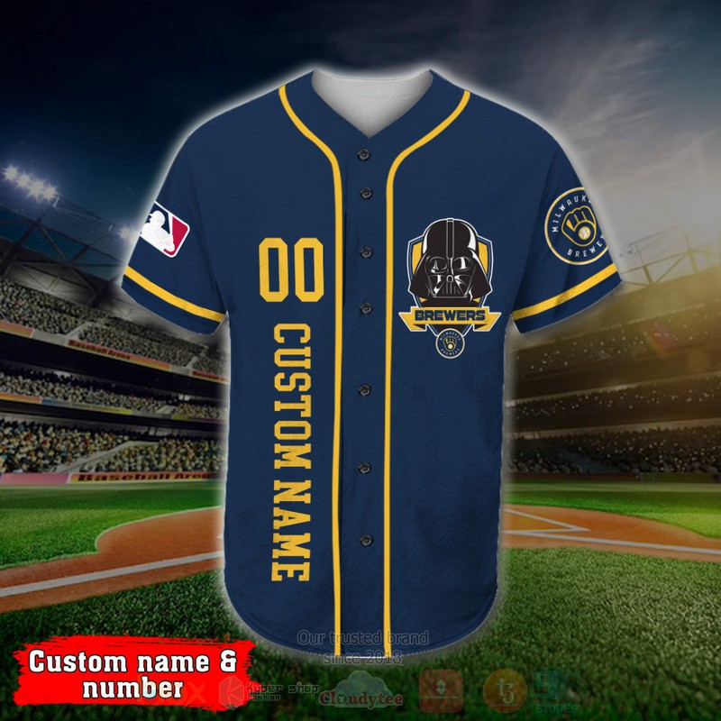 BEST Milwaukee Brewers, Darth Vader Custom AOP Baseball Jersey 2 BEST Milwaukee Brewers, Darth Vader Custom AOP Baseball Jersey word2