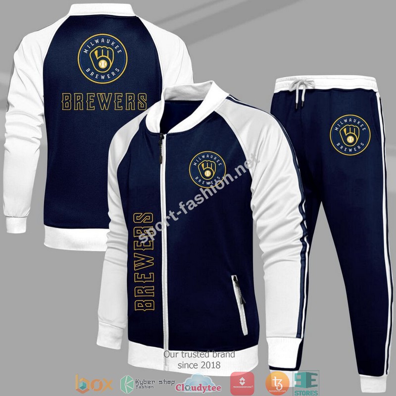 Milwaukee Brewers Tracksuit Jacket, Pants word2