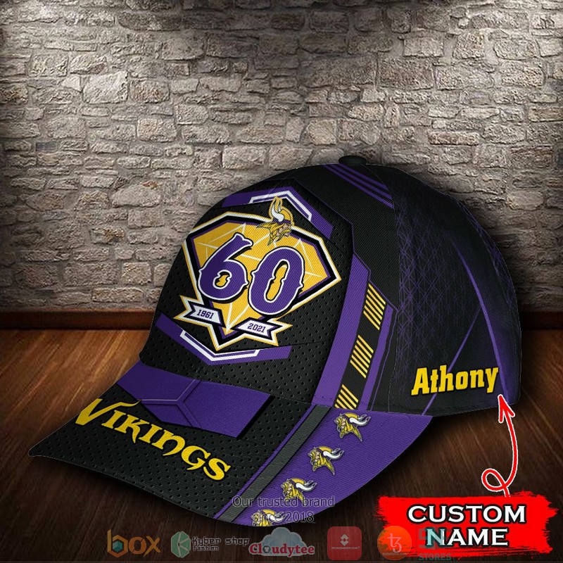 Minnesota Vikings Anniversary NFL Custom Name Cap 3 Minnesota Vikings Anniversary NFL Custom Name Cap word2
