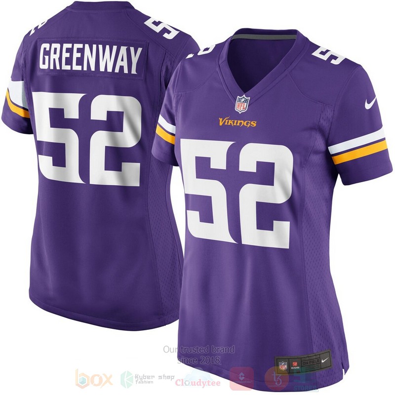 BEST Minnesota Vikings Chad Greenway Purple Jersey Football word3