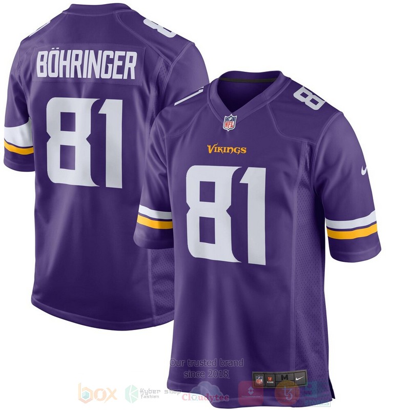 BEST Minnesota Vikings Moritz Bohringer Purple Jersey Football