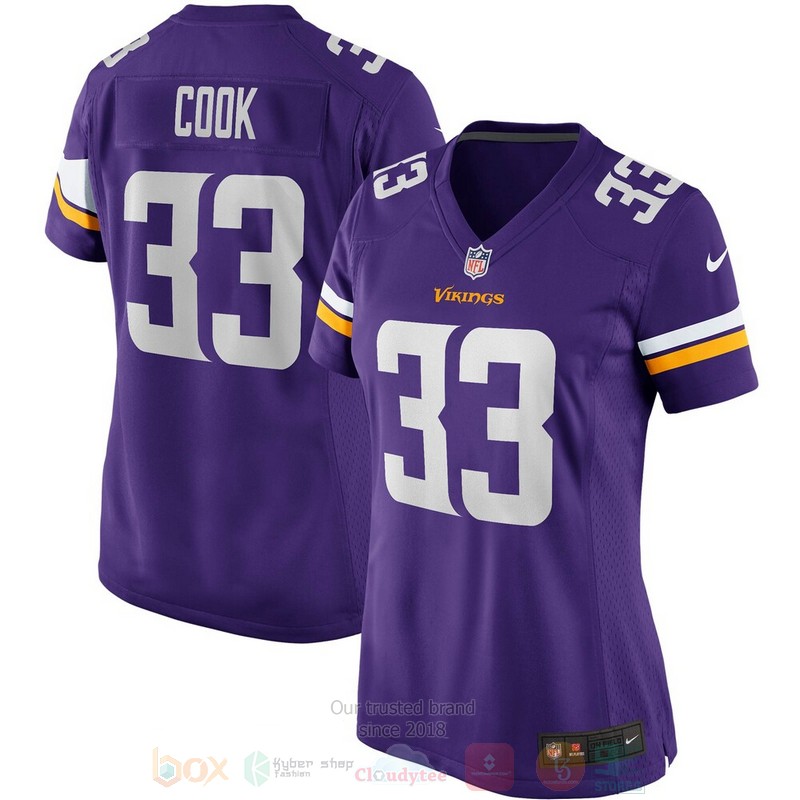 BEST Minnesota Vikings NFL Dalvin Cook Purple Jersey Football word3