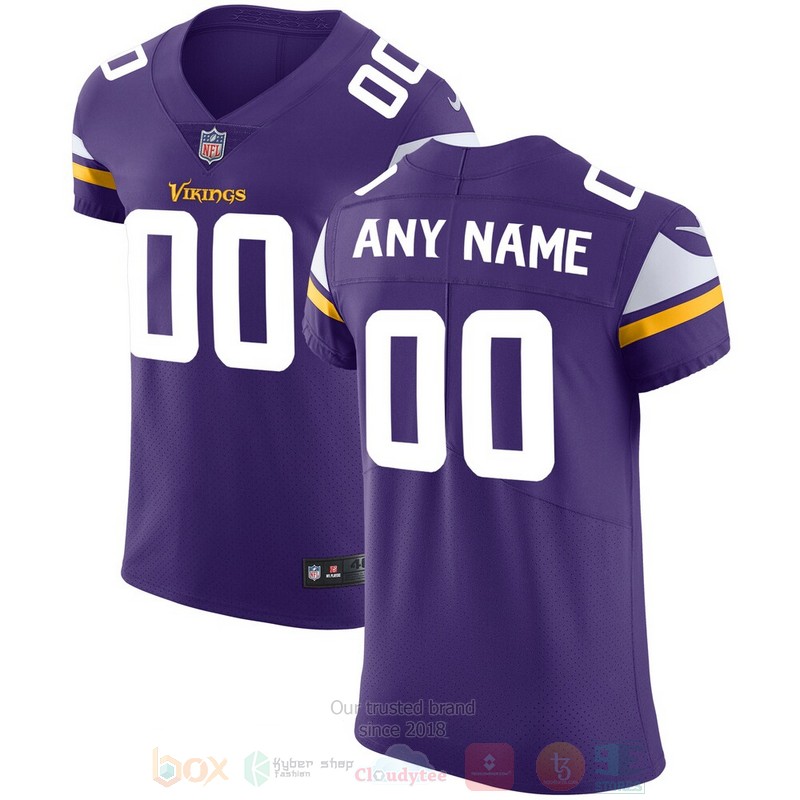 BEST Minnesota Vikings Purple Vapor Untouchable Custom Elite Jersey Football word2
