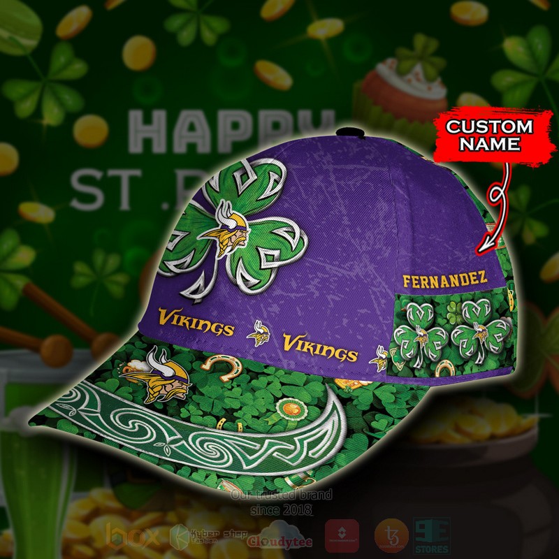 BEST Minnesota Vikings St Patrick Day Custom Classic Cap 3 BEST Minnesota Vikings St Patrick Day Custom Classic Cap word1
