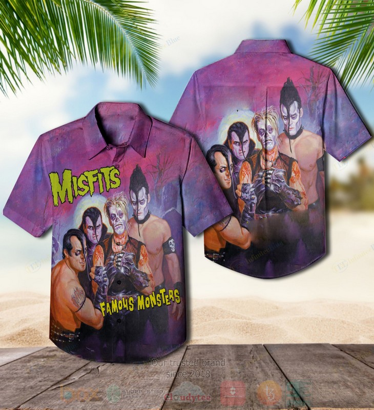 BEST Misfits Famous Monsters Album Aloha Hawaiian Shirt