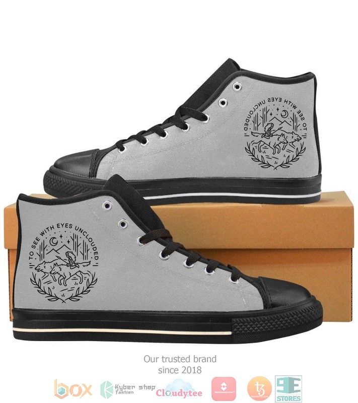 Mononoke Hime Grey High Top Shoes