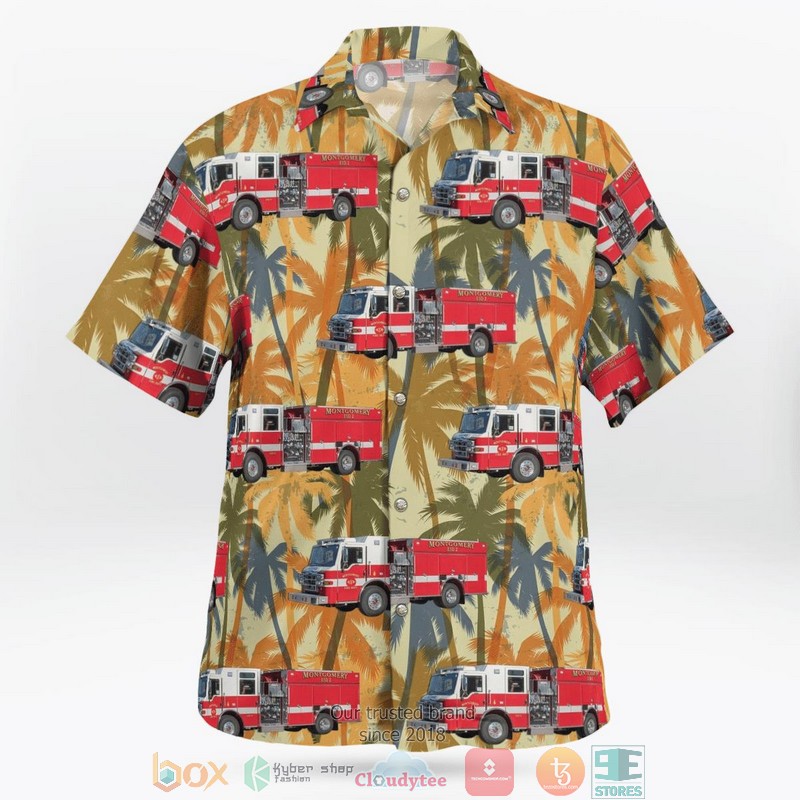 NEW Montgomery County ESD 2 - Montgomery Fire Department TX Aloha Shirt 5