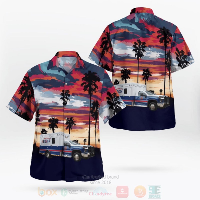 BEST Montgomery County, Georgia, Toombs-Montgomery EMS 3D Aloha Shirt 9