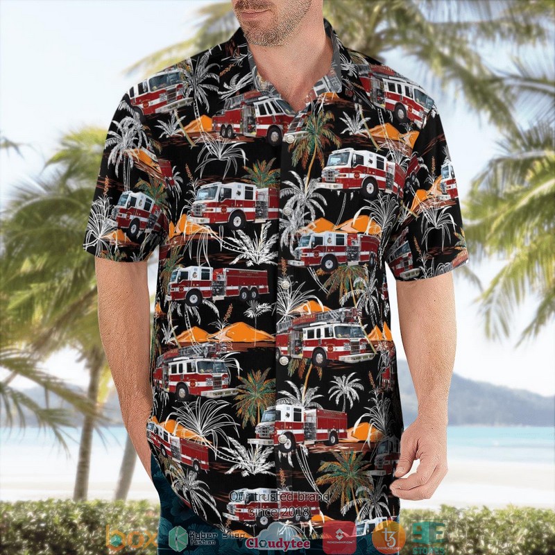 Montgomery Texas Montgomery Fire Department ESD 2 Station 51 Hawaiian Shirt word3