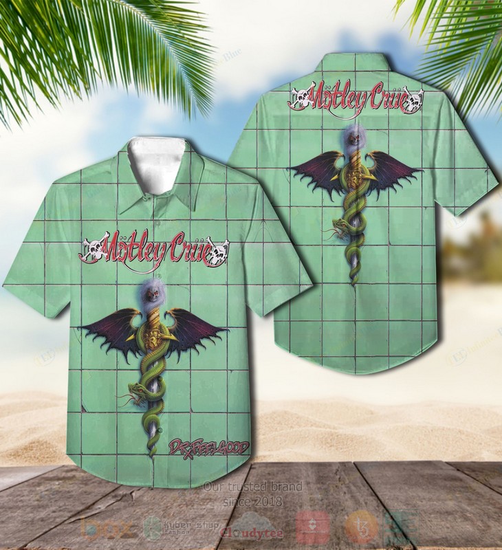 BEST Motley Crue Dr. Feelgood Album Aloha Hawaiian Shirt