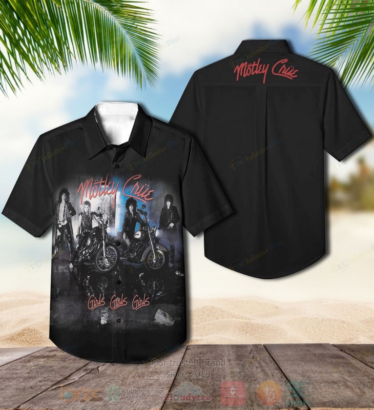 BEST Motley Crue Girls, Girls, Girls Album Aloha Hawaiian Shirt