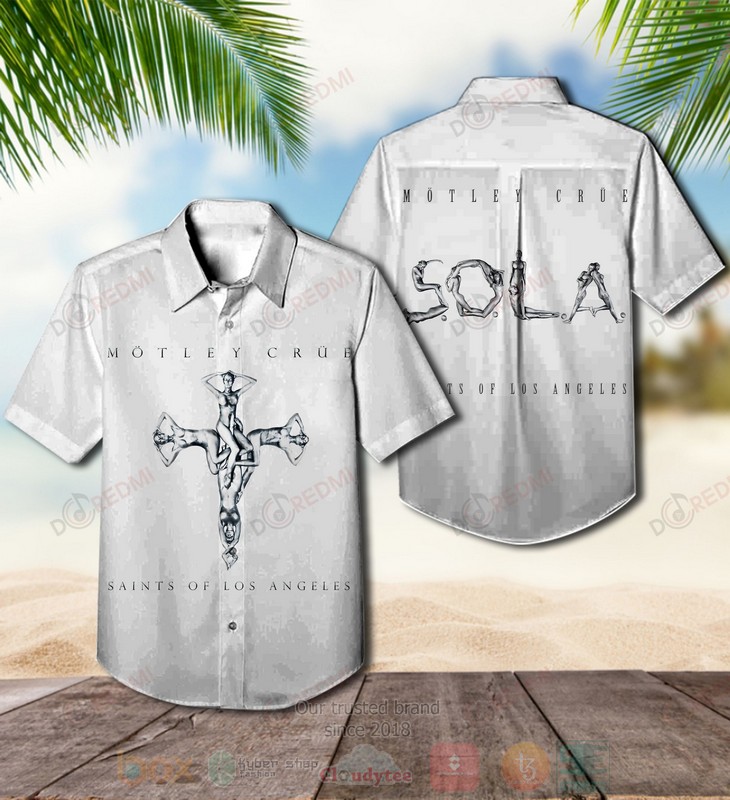 BEST Motley Crue Saints of Los Angeles Album Aloha Hawaiian Shirt