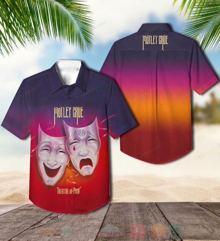 BEST Motley Crue Theatre of Pain Album Aloha Hawaiian Shirt