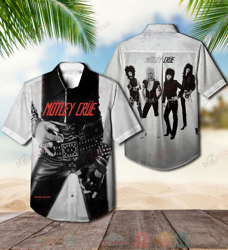 BEST Motley Crue Too Fast for Love Album Aloha Hawaiian Shirt