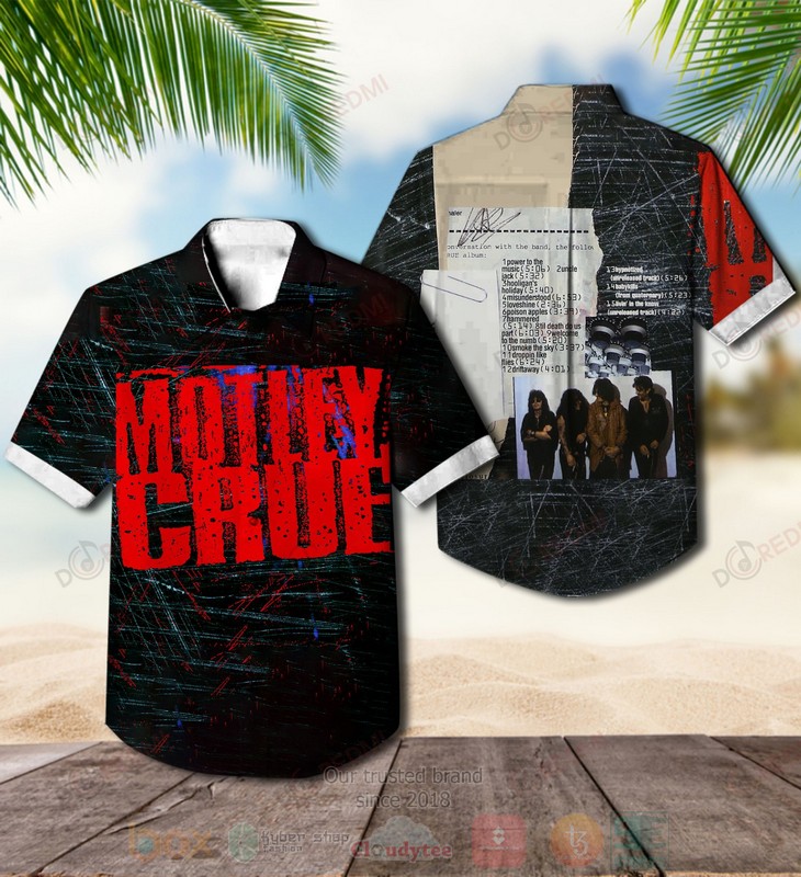 BEST Motley Crue signature Album Aloha Hawaiian Shirt
