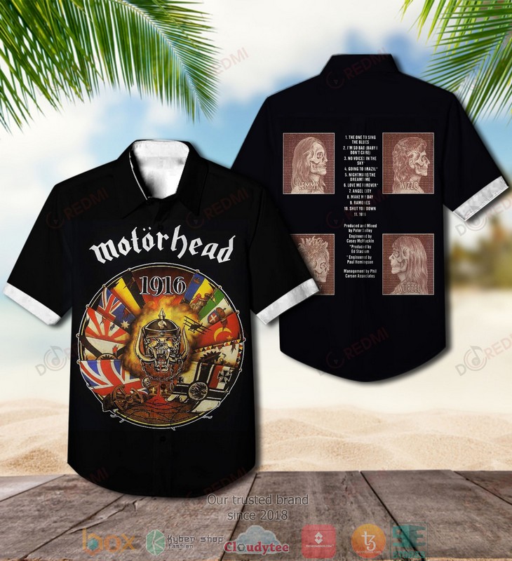 Motorhead 1916 Short Sleeve Hawaiian Shirt 3 Motorhead 1916 Short Sleeve Hawaiian Shirt word2