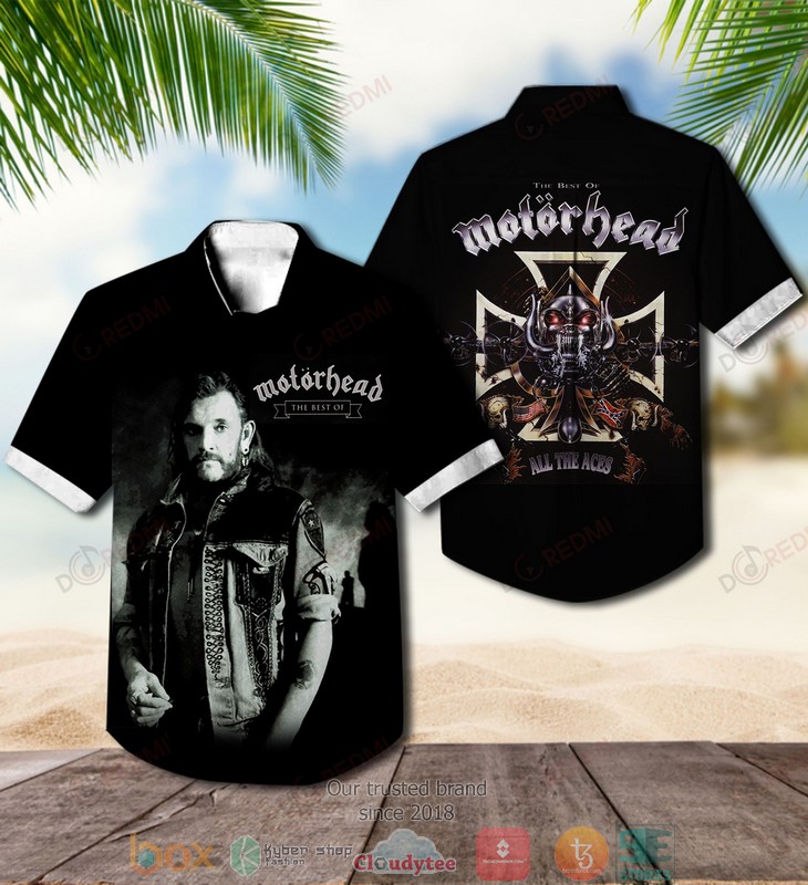 Motorhead All the Aces Short Sleeve Hawaiian Shirt 1 Motorhead All the Aces Short Sleeve Hawaiian Shirt word1