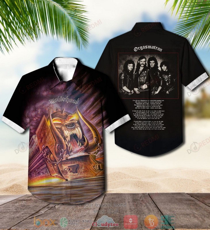 Motorhead Orgasmatron Short Sleeve Hawaiian Shirt 3 Motorhead Orgasmatron Short Sleeve Hawaiian Shirt word1