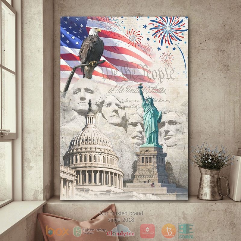 HOT Mount Rushmore Statue of Liberty Capitol Hill Eagle Canvas