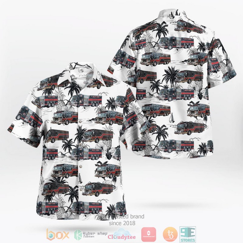 NEW Mt Horeb Fire Department Mount Horeb Wisconsin Aloha Shirt word3