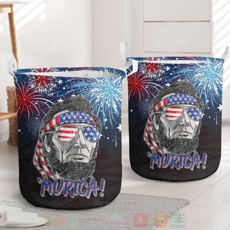 BEST Murica Independence Day Clothes Basket