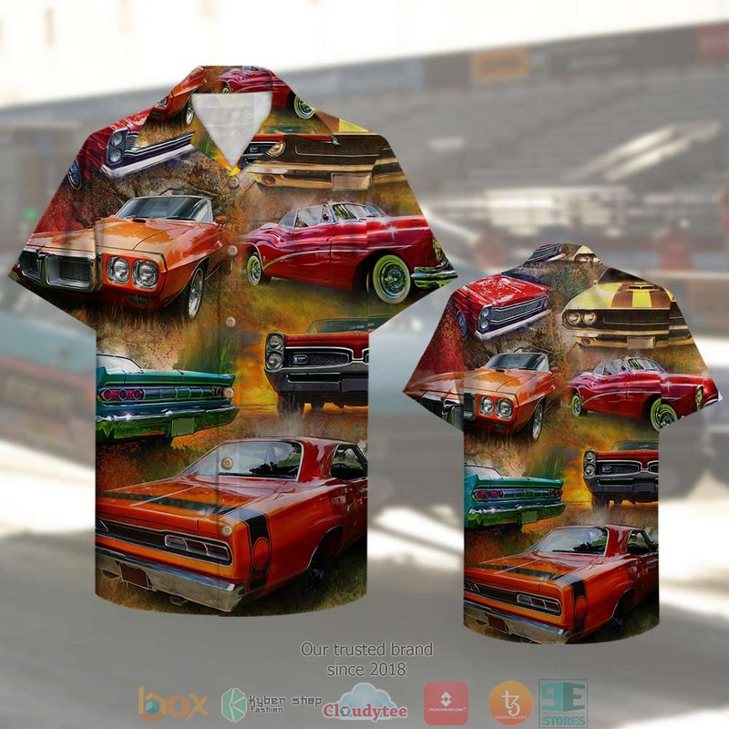 Muscle Car Pattern Hawaiian Shirt 3 Muscle Car Pattern Hawaiian Shirt word1