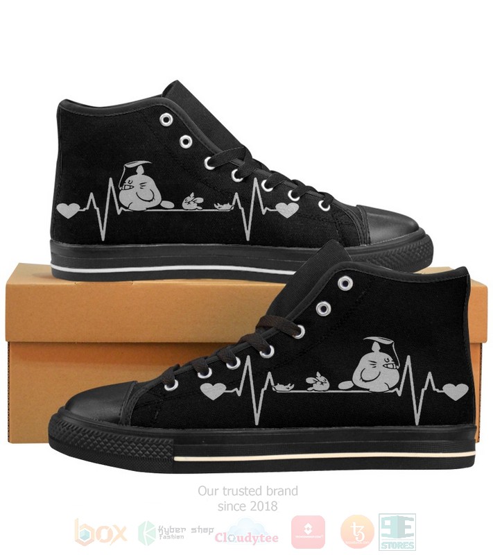 BEST My Neighbor Totoro Heartbeat High Top Canvas Sneakers Shoes