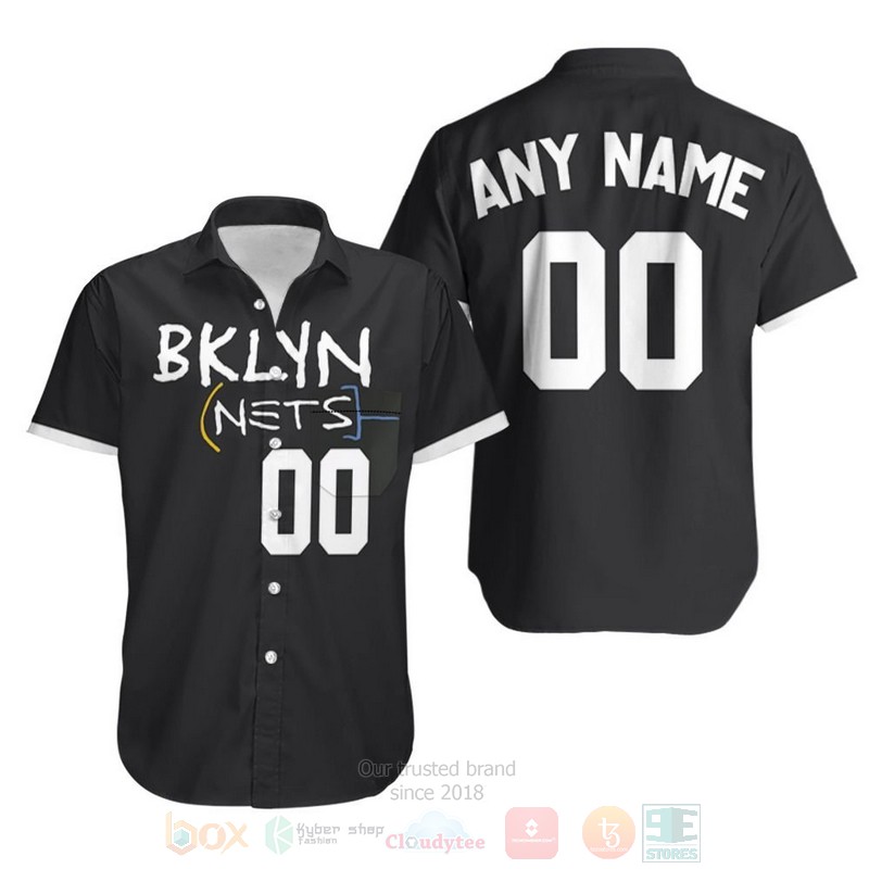 BEST NBA Brooklyn Nets 2021 City Black Personalized 3D Aloha Shirt 5