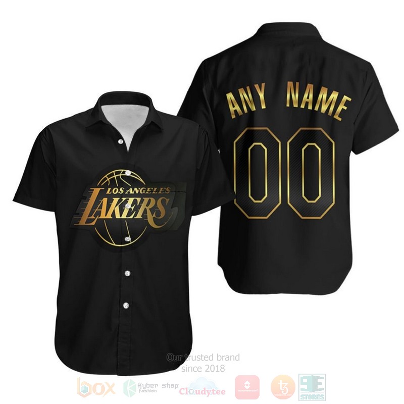 BEST NBA Los Angeles Lakers Golden Black Personalized 3D Aloha Shirt 2 BEST NBA Los Angeles Lakers Golden Black Personalized 3D Aloha Shirt word2