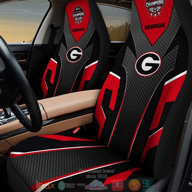 NCAA Georgia Bulldogs Champion Black Car Seat Covers