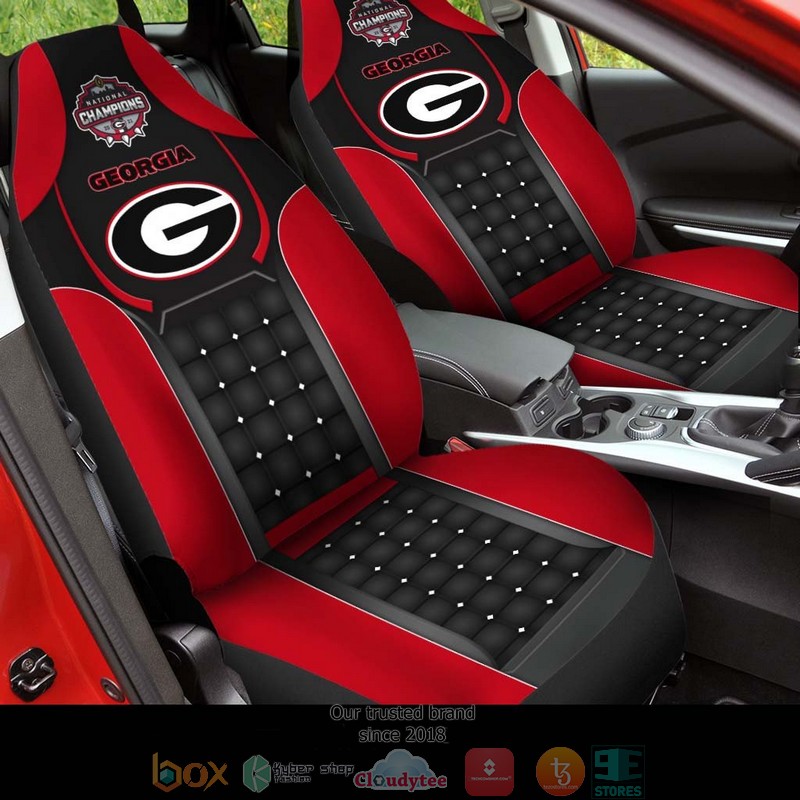 NCAA Georgia Bulldogs Champion Black and Red Car Seat Covers