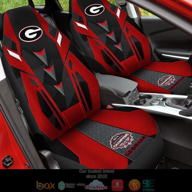 NCAA Georgia Bulldogs Champion Dark Red Car Seat Covers