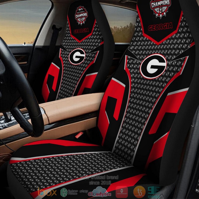 NCAA Georgia Bulldogs Champion Red Black Car Seat Covers