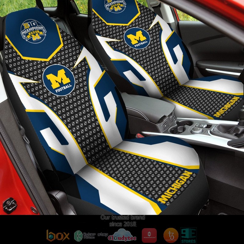 NCAA Michigan Wolverines Big10 Champion Navy Car Seat Covers