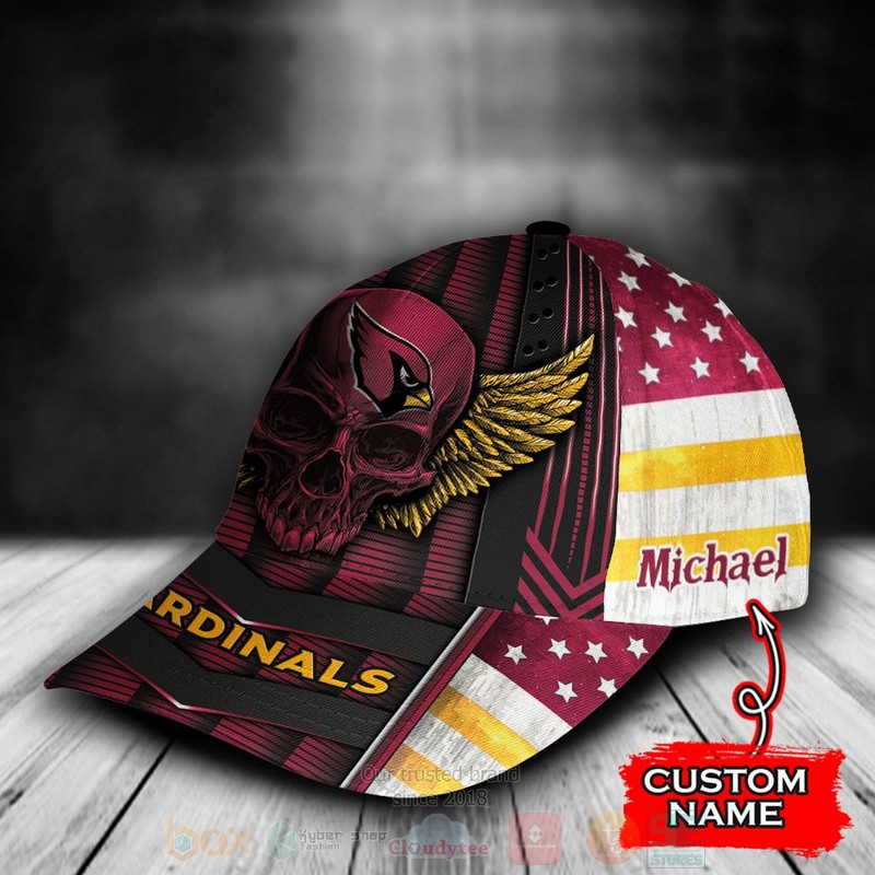 BEST Arizona Cardinals Skull NFL Custom Name Red Cap Hat 2 BEST Arizona Cardinals Skull NFL Custom Name Red Cap Hat word3