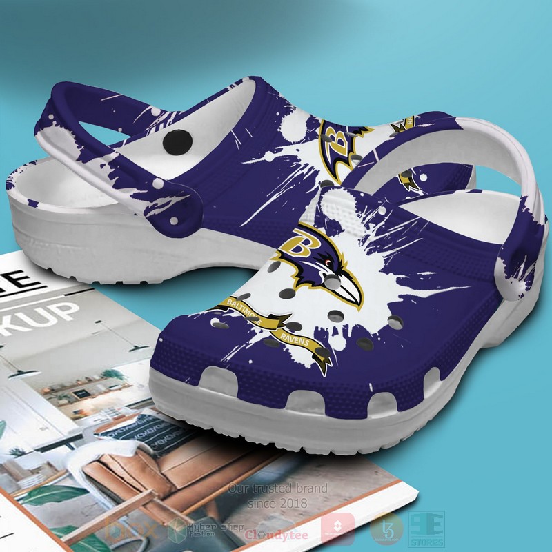 BEST NFL Baltimore Ravens Custom Name Crocs Crocband Shoes 3 BEST NFL Baltimore Ravens Custom Name Crocs Crocband Shoes word3